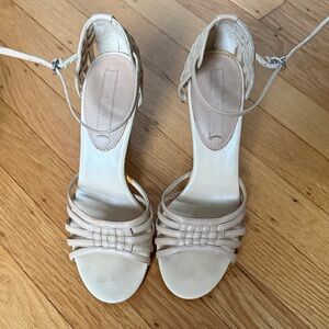 Banana Republic Cream Strappy Heels